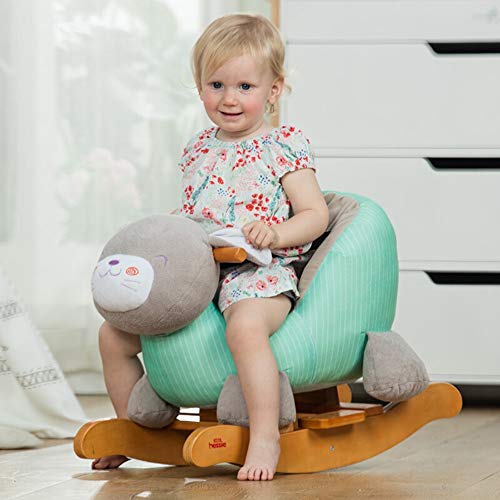 KIKIRon-Toys Schaukeltier Kinderschaukelpferd-Baby-Trojan Schaukelstuhl Standing Aufsitz-Pferd-Spielzeug mit 28 Musik… – Bild 6