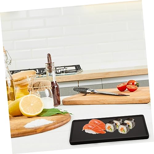 Plato rectangular de cerámica japonesa para sushi miniatura 4