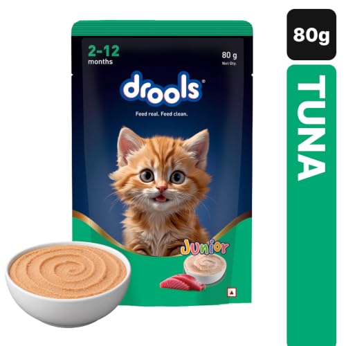 Image of Drools Kitten Wet Mousse 80g | Tuna | High Protein | Promotes Hydration & Easy Digestion | Grain Free | No Artificial Additives | Enriched with Vitamins & Antioxidants