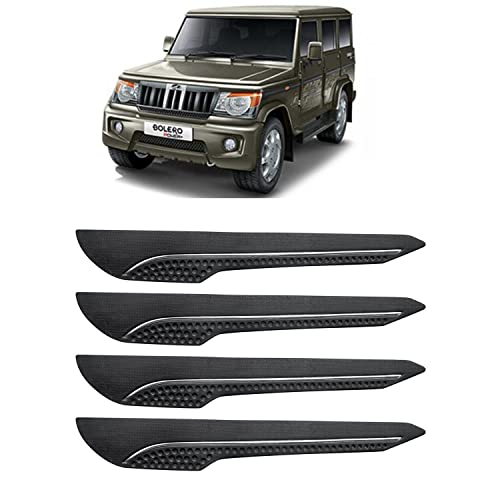 Image of AOSIS-Car Bumper Protector /Bumper Guard for Mahindra Bolero with Single Chrome Stripe (4-Pcs)