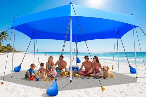 Beach Canopy Tent Sun Shade UPF50+ UV Protection...