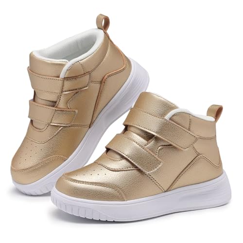 Image of Boys Girls Sneakers for Kids High Top Casual Lightweight Classic Adjustable Strap Dual Hook and Loops Running Shoes