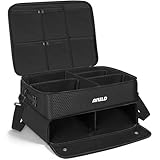 ANILD Golf Trunk Organizer, 2 Layer Golf Storage Case with Separate Ventilated Compartment for 2 Pair Shoes, for Balls, Tees, Clothes, Gloves, Accessories, Golfer Gifts