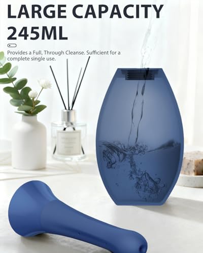 Image of Enemas Anal Douches Anti Backflow- Douche Bulb for Men, Reusable Anal Wash System, Shower-Compatible Mens Douche,Dark Blue