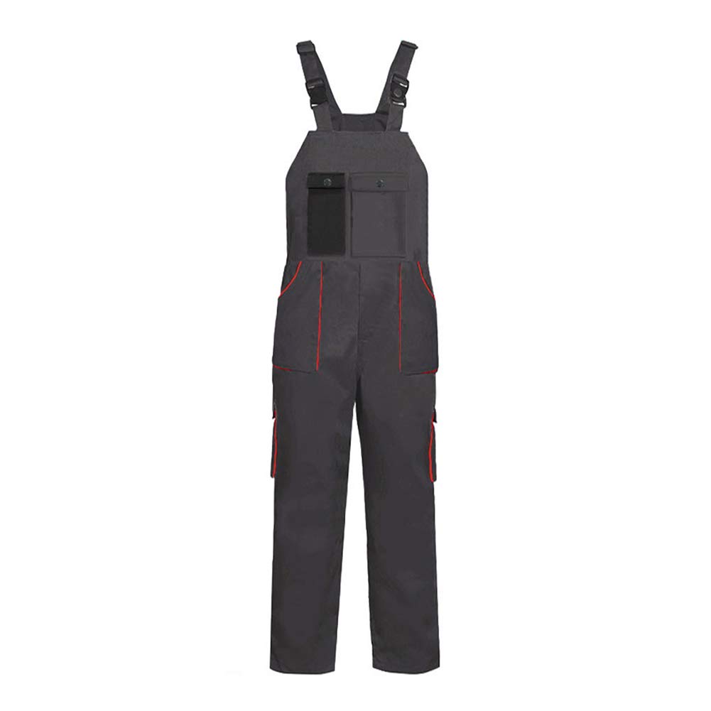 Latzhose, Herren Arbeits Latzhose, 65% Baumwolle, 35% Polyester Tragbar Lose Große Tasche Fabriken, Gebäude, Autoreparaturen Usw,XXL