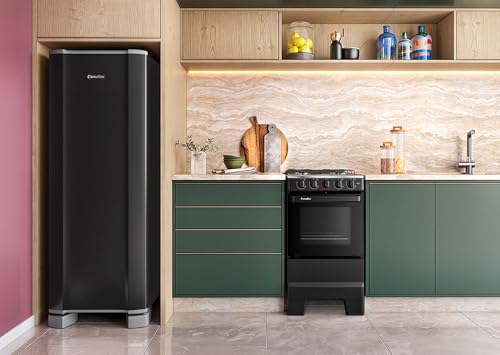 Fogão a Gás Mesa Inox e Forno 50L Limpa Fácil Esmaltec IDEAL POP F4ISP Cor Preto 4 bocas