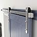SMARTSTANDARD 6 Feet Brushed Nickel Sliding Barn Hardware Kit-Sturdy Silvery Track-Smoothly and Quietly-Simple and Easy to Install-Fit 36