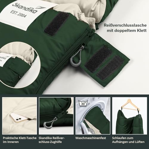 Skandika Oppdal Deckenschlafsack für Erwachsene, 3 Jahreszeiten, leicht und kompakt