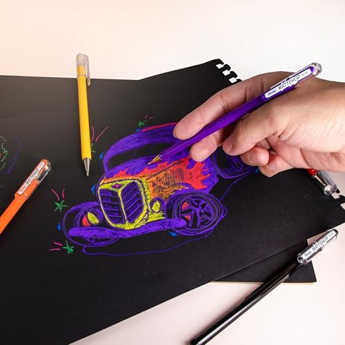 Pentel Caneta de gel Arts Mattehop, (1,0 mm), linha negrita, 8 cores sortidas (K110VBP8M1)