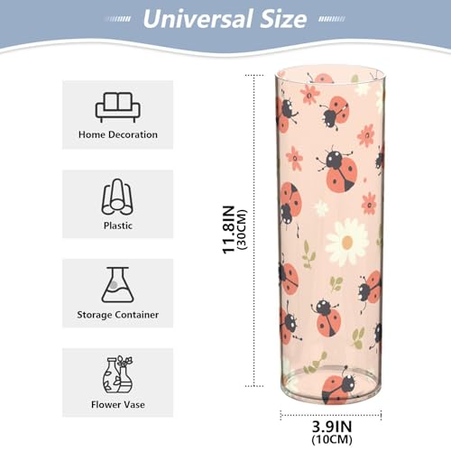 Vase en plastique decoratif cylindre pour centre de table de mariage - 3