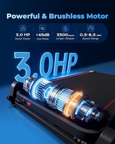 Image of LIJIUJIA Treadmill for Home,Treadmills with 0%-15% Auto Incline,3HP Brushless,300 LBS,LED Display,Pulse Monitor