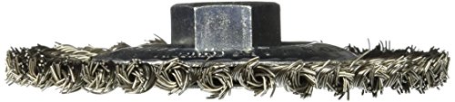 Image of Bosch WB559 4-Inch Carbon Steel Stringer Bead Knotted Wire Wheel, 5 /8-Inch x 11 Thread Arbor
