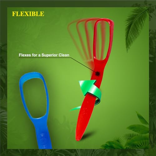 Image of Plastic Tongue Cleaner Soft Grip Fights Bad Breath Oral Health Care Tool for Adults and Kids Pack of 3 Pieces