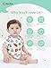 PATPAT Baby Girls Romper 3 - Pack with Bamboo Viscose, Newborn Footies with Snaps for Baby Infant Toddler Clothes Bodysuit, Veggie Pals, 6-9 Months