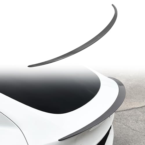 Suemoss Spoiler Fit for Tesla Model Y 2020-2024 Upgrade ABS Material Rear Spoiler Wing OEM Rear Trunk Lip Model Y Accessories Glossy Carbon Fiber