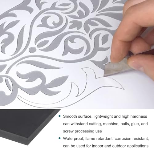 Image of Expanded PVC Plastic Sheet 0.6 inch Thick, 5 inchx7 inch Lightweight Rigid Foam Sheet, [for Crafts Signage Displays Digital Screen Printing] - Black / 1 Pcs