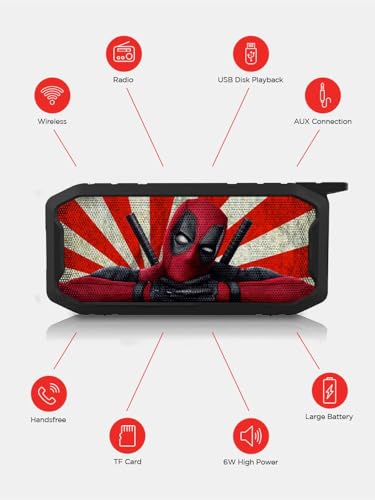 Image of Macmerise Bluetooth Speaker Smart Ass Deadpool Melody Bluetooth Speaker, Multicolor
