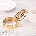 Castillna 14K Gold Plated Gold Bangle Bracelets for Women, Set of 7 Pieces, 8.4 Inches
