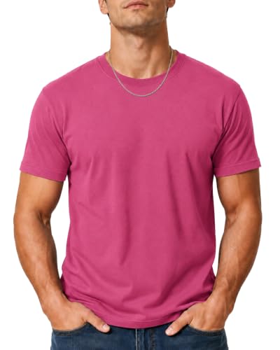 JustBlanks Mens Casual Short Sleeves TShirt – Lightweight Crew Neck T-Shirt