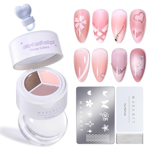 Makartt 5-in-1 Nail Art Gel: ColorPot 3 