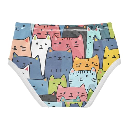 Cotton Toddler Girls Underwear Cartoon Cat Cute Panties Stylish Briefs Kids Undies 2t2