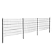 Produktbild [pro.tec] Doppelstabmattenzaun - 6 x 1,2 m - Eisen Gartenzaun Metallzaun Set (grau)