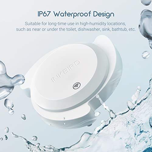 Inkbird Iws-Wd1 Wi-Fi Water Leak Sensor, Ip67 Waterproof, Real-Time Alerts And Notification Messages, Smart Dripping Leaking Detector For Bathrooms, Kitchens, Balconies, Attics, And More #TOP4