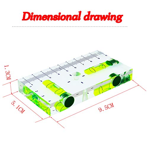 Transparent High-Precision T-Type Horizontal Bubble Magnetic Level For Two-Way Horizontal Measurement 95X51X13Mm #TOP1