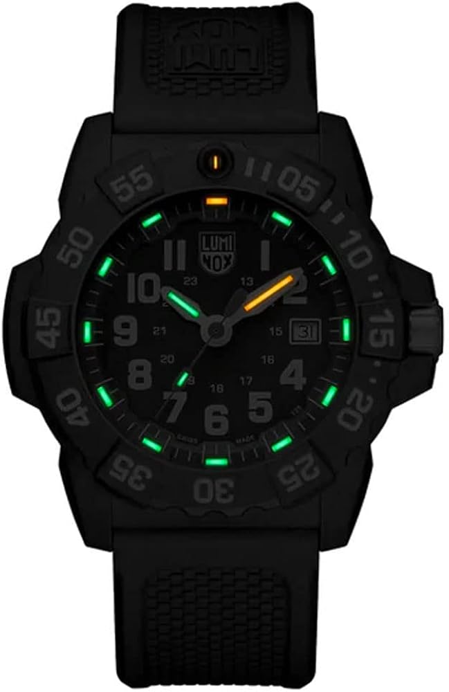 Miniatura 2 de Luminox Navy Seal XS3501F - Reloj de buceo para hombre de 1772in función de fecha negra resistente al agua 6562ft Negro