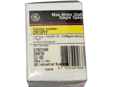 Ge Cr101Y Manual Motor Switch Starter, Nema 16A 230Vdc 1P miniatura 2