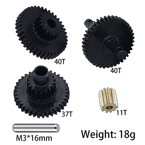 Trx4M Metal Cnc Transmission Gearbox Set With Motor Gear For 1/18 Rc Crawler Car Model Parts (Black) #TOP6