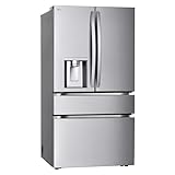 Smart 4-Door French Door Refrigerator by LG with Full-Convert Drawer - Counter-Depth MAX 24.5 Cu. Ft. Stainless Steel