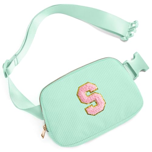 Image of Gitus 10 11 12 13 14 15 16 Year Old Girl Gifts Personalized Birthday Gifts for Women Daughter Sister Her Initial Belt Bag Fanny Pack Crossbody Bags for Teen Girl Gifts Trendy Stuff (Mint Green-S)