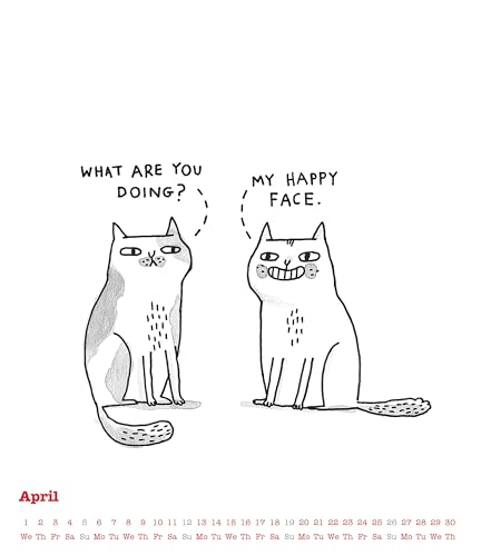 Alpha Edition - A Cat’s Life & A Dog’s Life 2026 – Wendekalender 30×30 cm (30×60 geöffnet) mit Katzen- & Hunde-Cartoons, humorvoller Wandkalender für Tierfreunde mit Illustrationen von Gemma Correll