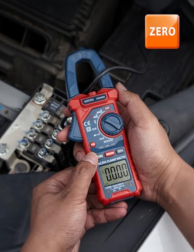 AstroAI Digital Clamp Meter Multimeter 4000 Counts Auto-ranging Amp Tester Measuring AC/DC Voltage & Current, Resistance, Capacitance, Frequency, Continuity, Live Wire Test, NCV Detection
