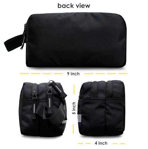 Image of Sfane Portable Travel kit, Travel Pouch for Men & Women Makeup Pouch, Travel Essentials Travel Organizer Toiletry kit Bag for Men, Travel Kit for Toiletries, Wash Bag (Jet Black)