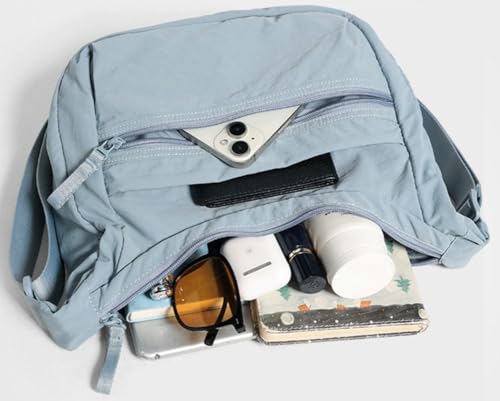 Bolso nylon cruzado impermeable para mujer casual miniatura 5