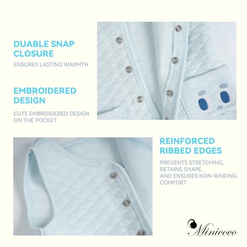 Baby Girl Vest- Cotton Warm, Breathable, Soft & Lightweight Baby Vest for Spring Fall Clothes 0-24M3