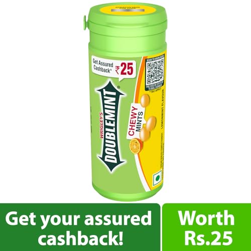 Doublemint Lemonmint Chewymints Tube Pack, Chewing Gums for Clean and Healthy Teeth, Pocket-Friendly & Easy to Carry Tube, Pack of 8, 30.4g