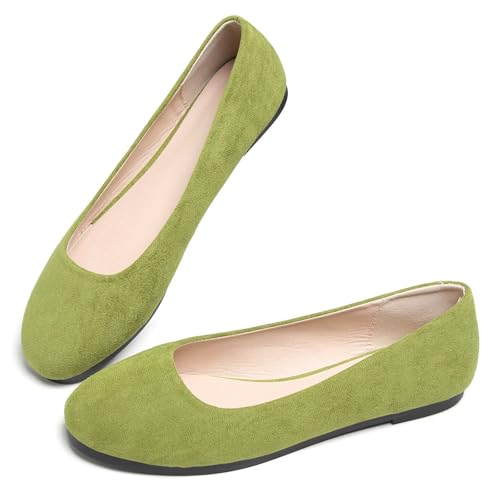 Image of Dear Time Women's Flats Comfortable Slip On Ballet Flats Soft Solid Casual Shoes