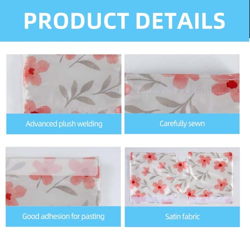 Image of 3 Pcs Satin Strap Covers, Silky Mask Frame Covers Pads Compatible with DreamWear or AirFit N30i /P30i Headgear Cover Set Hair Protector for Women Face Cushion for Reduce Red Marks (Red Flower)