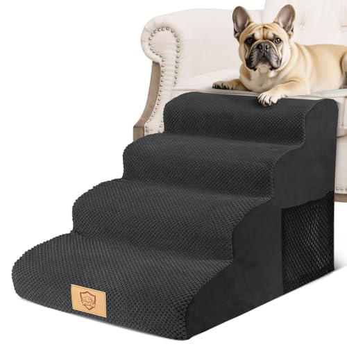 Thihome Hundetreppe für Kleine Hunde, 4 Stufen Haustiertreppe...