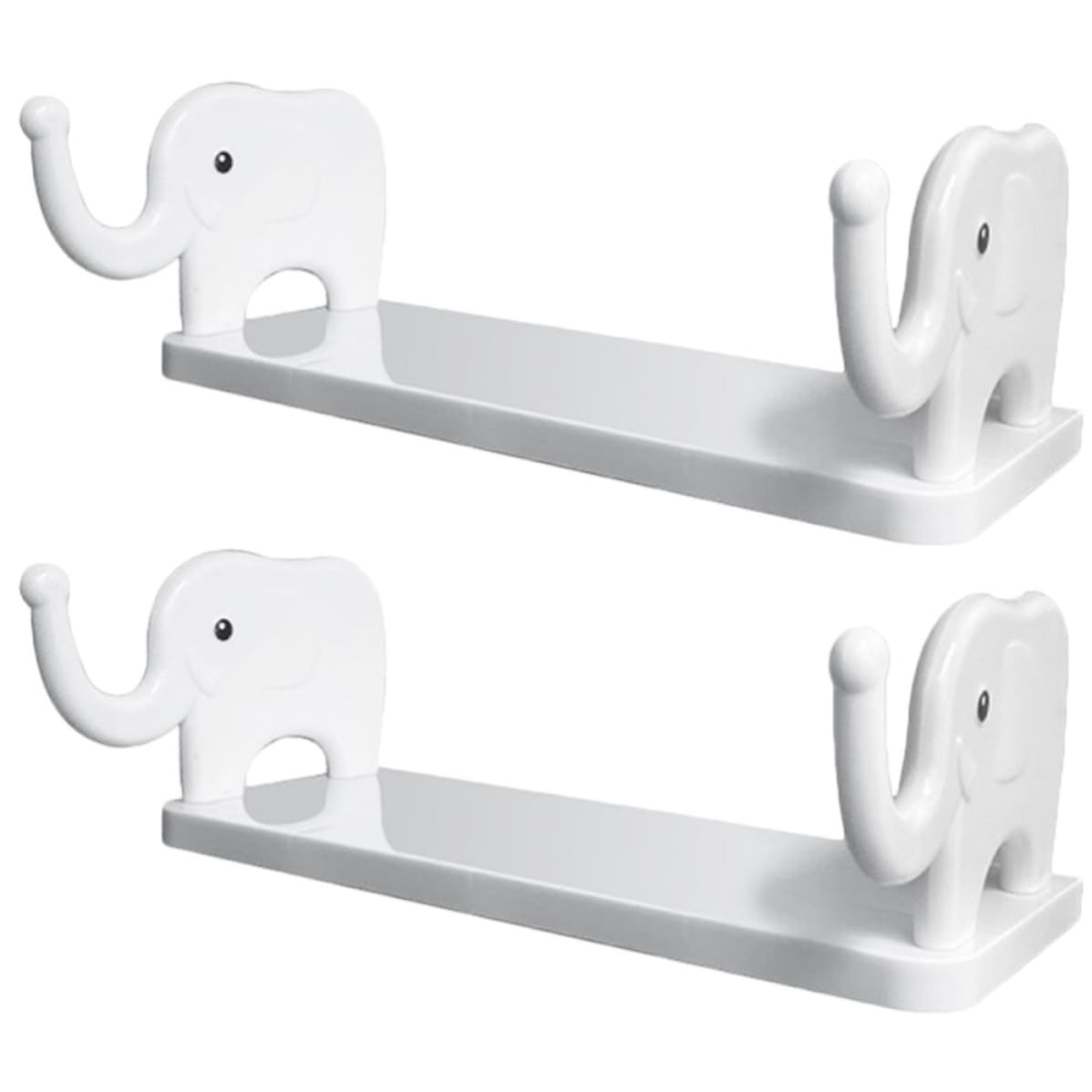 Estantes flotantes adhesivos blancos pack de 2 organizadores de pared sin taladro para baño