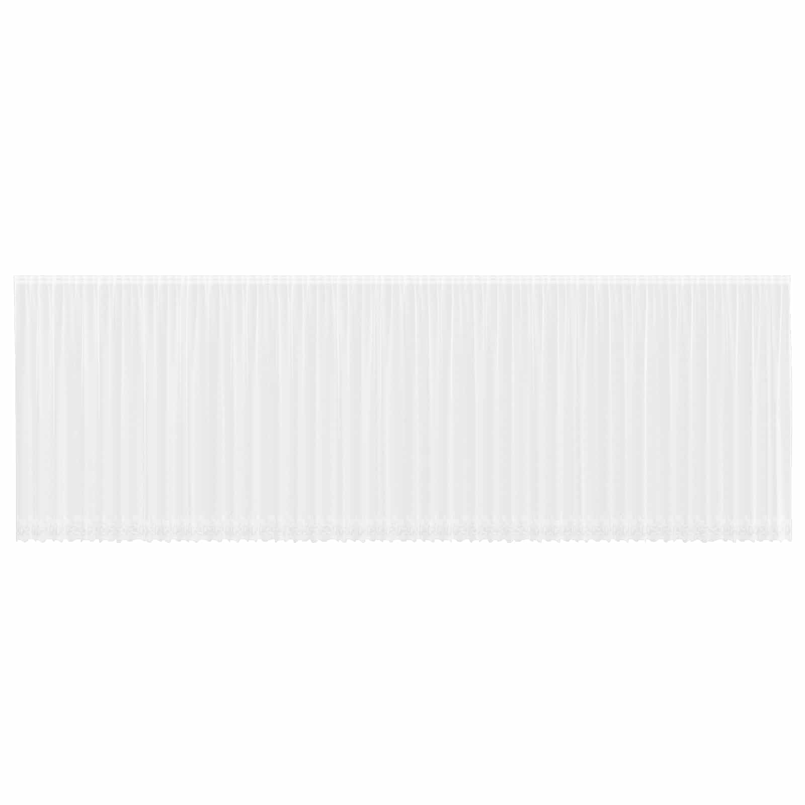 Cortina de encaje blanca 240 x 1200 cm, cortina transparente de poliéster para salón y dormitorio, protección visual con 4 opciones de montaje, fácil cuidado