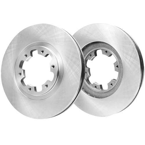 Image of Detroit Axle - Front Brake Kit for 1998-2004 Nissan Pathfinder INFINITI QX4, Disc Brake Rotors Ceramic Brakes Pads with Hardware 1999 2000 2001 2002 2003 Replacement : 11.81 inch inch Rotor