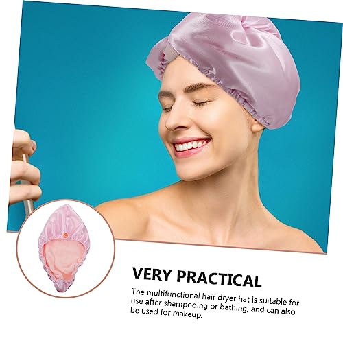 Mipcase Touca De Banho De Cetim Dupla Camada Chapéu De Cabelo Seco Toalhas Envoltórias De Cabeça Toa