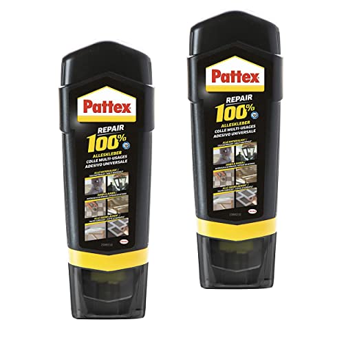 Pattex Repair 100 Prozent Alleskleber, hitzebeständiger Kleber für den Innen- und Außenbereich, 2x 100 g Klebstoff zur Reparatur für verschiedene Materialien