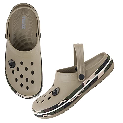 Image of NEOZ Men's Casual Clogs /Sandals with Adjustable Back Strap for Adult | Comfortable & Light Weight | Stylish & Anti-Skid | Waterproof & Daily Flipflops