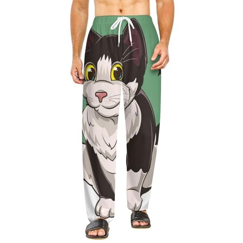 Drôle de chat bas de pyjama femme long pantalon vêtements nuit S