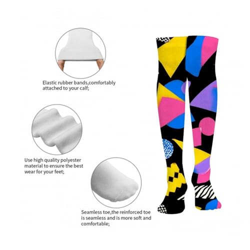 Women's Knee High Stockings Fashion Dress Decor Socks Cozy Compression Socks2